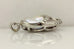 Platinum ballerina slipper shoe pendant baroque pearl round diamond 5.26 grams