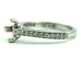 PLATINUM .80 CT ROUND DIAMOND ENGAGEMENT RING SEMI MOUNT .18CTW ACCENTS MILGRAIN