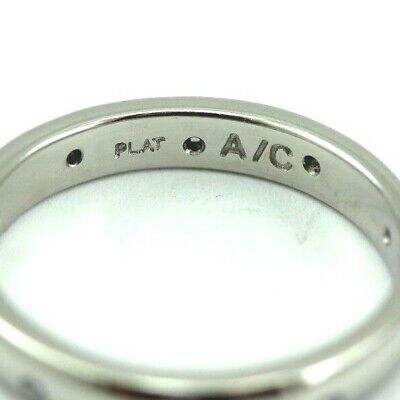 Platinum 0.10ctw round diamond zig zag wedding band ring size 6.75 NEW