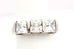 925 STERLING SILVER 3 STONE CZ 5 MM PRINCESS ENGAGEMENT RING SZ 5 WEDDING ESTATE