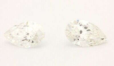 GIA matched diamonds pear 1.04ctw HI VVS1 VS2 6.89x4.40x2.98mm 6.81x4.37x2.95mm