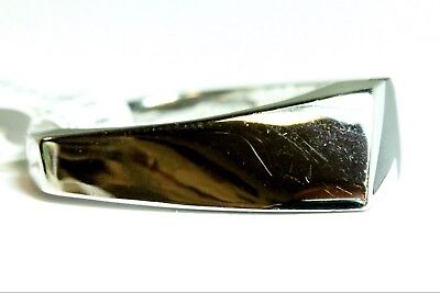 14k white gold Michael Angelo pink sapphire black jadeite ring band size 6.25