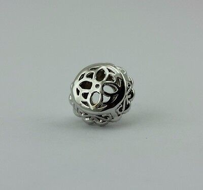 14k white gold diamond halo pendant prong setting for 3/4ct 5.6-5.8mm center new