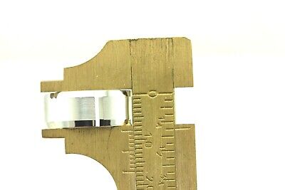 935 Argentium Sterling Silver wedding men's band ring satin matt 8mm size 10 cf