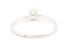 14k white gold .29ct round diamond ring solitaire band engagement estate sz 9.5