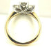14k yellow gold platinum three 3 stone round diamond engagement ring estate 6.8g