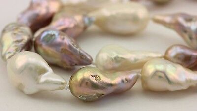 16" strand freshwater multi color baroque cultured pearls NEW 22-25mmx12-16mm