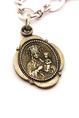 charm bracelet costume fashion Virgin Mary Jesus heart cuckoo clock moves 7.25"