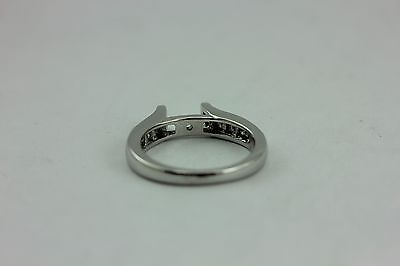 14k white gold .69ctw princess diamond cathedral engagement ring semi mount NEW