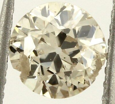 GIA 0.60 ct diamond circular brilliant Q-R Very Light Brown I2 5.34-5.48x3.24mm