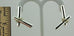 925 sterling silver two tone brass wire cross X earrings Taxco Mexico vintage