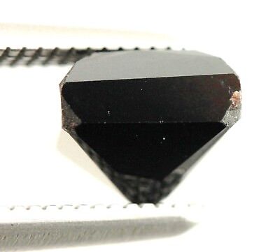 Loose princess cut 1.50ct treated black diamond 5.59x5.44x4.59mm estate