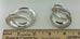 925 STERLING SILVER MODERNIST CRESCENT HOOPS STUD POST EARRINGS VINTAGE ESTATE