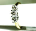 14k yellow gold platinum three 3 stone round diamond engagement ring estate 6.8g