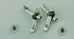 925 sterling silver two tone brass wire cross X earrings Taxco Mexico vintage