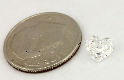 GIA 0.74ct heart brilliant diamond D/SI1 5.83 x 6.51 x 3.12 mm NEW VeryGood/Good