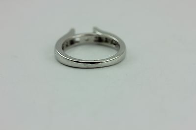 14k white gold .69ctw princess diamond cathedral engagement ring semi mount NEW