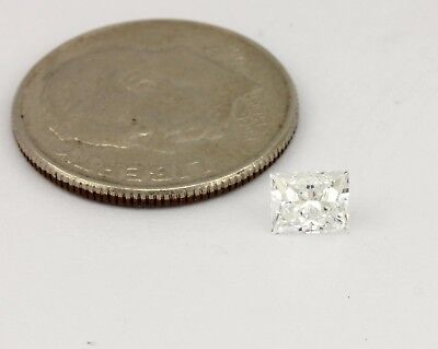 GIA Diamond 0.45 carat Rectangular Princess Cut D VVS2 4.73 x 3.83 x 2.96 mm NEW