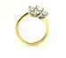 14k yellow gold platinum three 3 stone round diamond engagement ring estate 6.8g