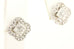 14k white gold .83ctw diamond clover 1/2 inch earrings estate invisible set