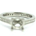 PLATINUM DIAMOND 7 MM ROUND SEMI MOUNT ENGAGEMENT RING 0.36 CTW 5.75 BAND NEW