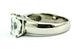 PLATINUM 2.30 CT CZ CLEAR RADIANT CUT SOLITAIRE ENGAGEMENT RING WIDE BAND ESTATE