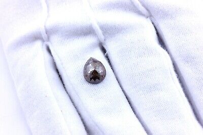 brown diamond rose cut pear shape 3.35ct 11.94x9.13x4.19mm loose gemstone new
