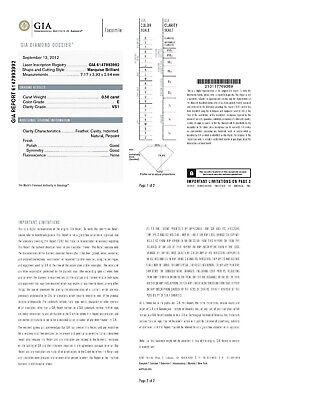 Marquise diamond 0.50ct E VS1 7.17x3.93x2.94mm GIA 6147993992 natural loose new