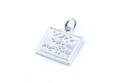 sterling silver BLACK LIVES MATTER pendant charm 17.5x21mm 7.3g new