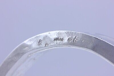 sterling silver cuff bangle bracelet 132.5g 7.75 inch 16mm hallmarks duck lion