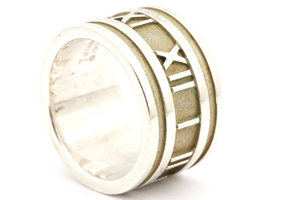 925 sterling silver Roman numeral 1995 12mm wide band ring size 6.25 11.9g