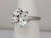platinum 11.5mm round brilliant cubic zirconia solitaire engagement ring 7.65g