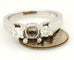 14k white gold 3 stone diamond engagement ring semi mount 0.46ctw sz 8.25 6.98g
