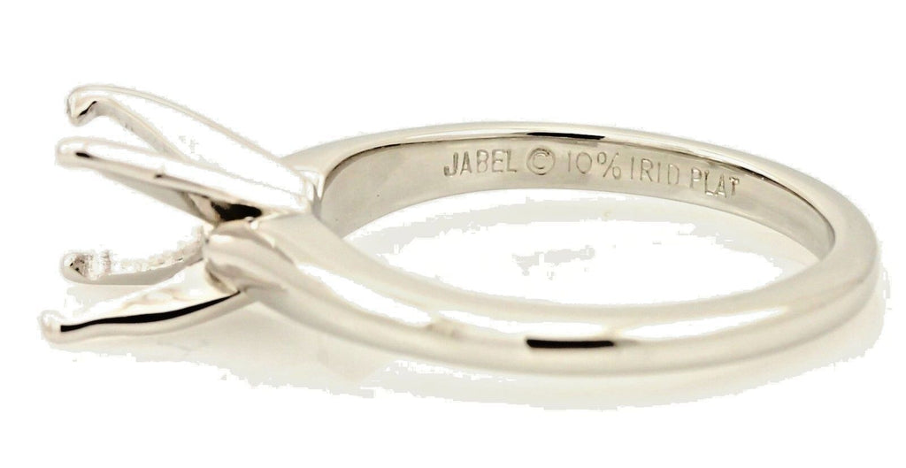 Jabel 7mm round 1.25ct 900 platinum solitaire engagement ring setting 4.48g