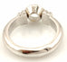 14k white gold 6mm 0.80ct round bezel solitaire engagement ring setting NEW