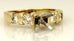 14k yellow gold engagement ring semimount 0.62ctw round diamond 6.5mm M&M estate