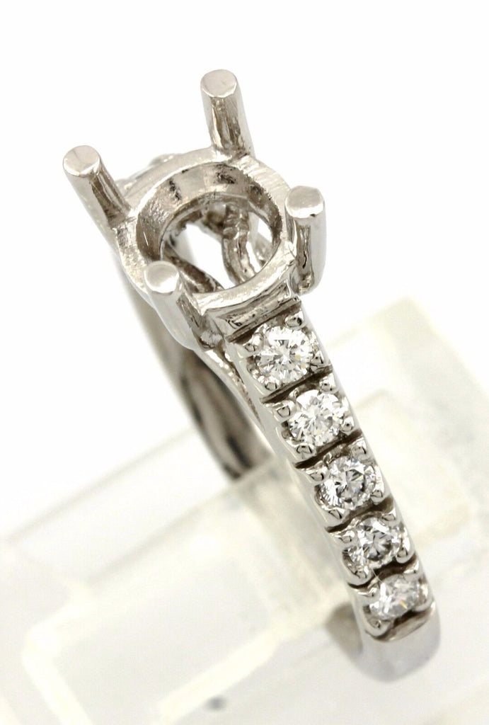 Platinum diamond cathedral engagement ring semi mount criss cross 1ct center NEW