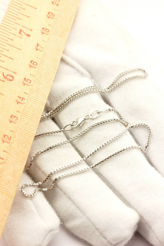 14k white gold Franco chain necklace lobster 16 inch 1.25mm 2.77g new