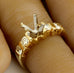 14k yellow gold engagement ring semimount 0.62ctw round diamond 6.5mm M&M estate