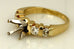 14k yellow gold engagement ring semimount 0.62ctw round diamond 6.5mm M&M estate