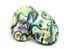 925 sterling silver 25x18mm oval abalone shell stud earrings 3.0g vintage estate