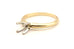 14k yellow gold 4.7mm solitaire engagement ring setting 4prong platinum sz6 2.3g