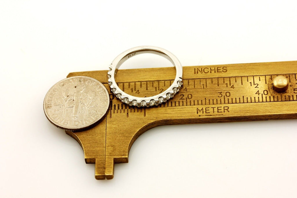 PLATINUM 0.55CTW ROUND DIAMOND ANNIVERSARY WEDDING BAND RING SIZE 5.75 NEW