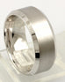 14kw gold Men's 8mm wedding band satin center polish beveled edge ring sz 7.25