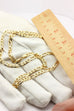 SMG ITALY 14k yellow gold figaro chain necklace lobster 18 inch 4mm 9.96g estate