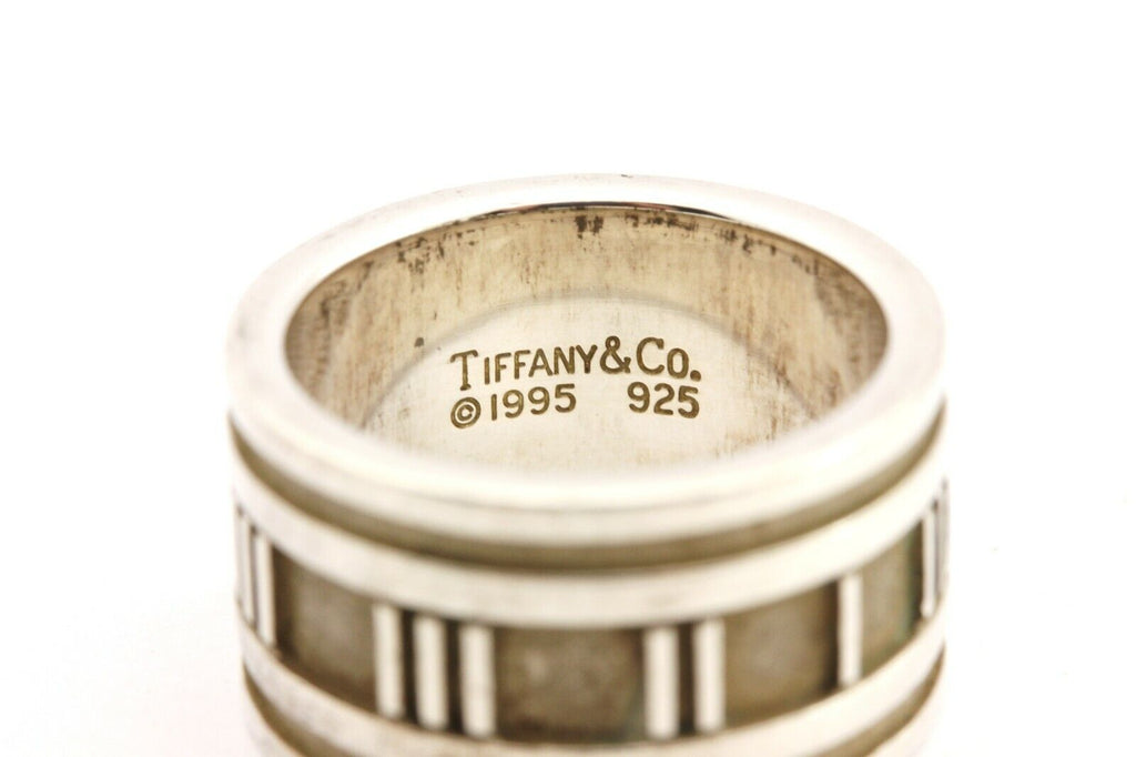 925 sterling silver Roman numeral 1995 12mm wide band ring size 6.25 11.9g