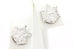 Platinum 18k white gold 1.80ctw triangle diamond hexagon stud earrings 2.5dwt