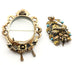 vintage antique locket pin brooch 21g 14k yellow gold WW1 estate pendant