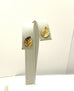 14k yellow gold leaf stud earrings 0.5inch 0.6g vintage estate