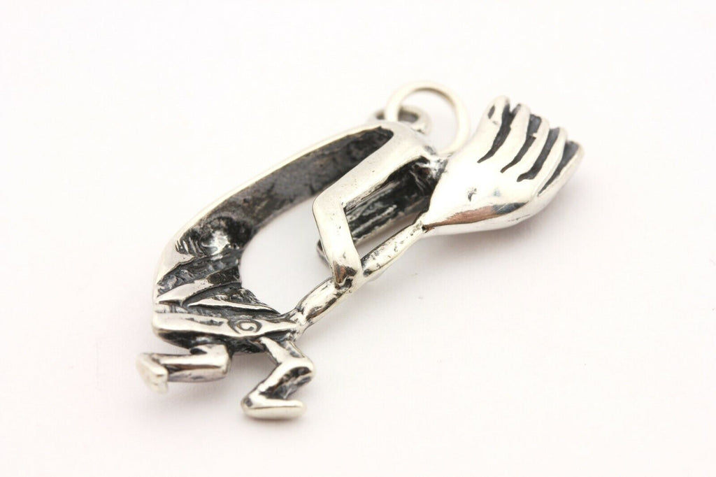 sterling silver Kolopelli pendant charm 1.25 inch 3.99g estate vintage